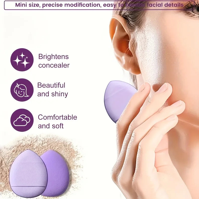12Pieces Portable Makeup Sponge Set Portable Foundation Cosmetic Puff for Face Concealer Mixing Beauty Sponge Liquid Cream Power
