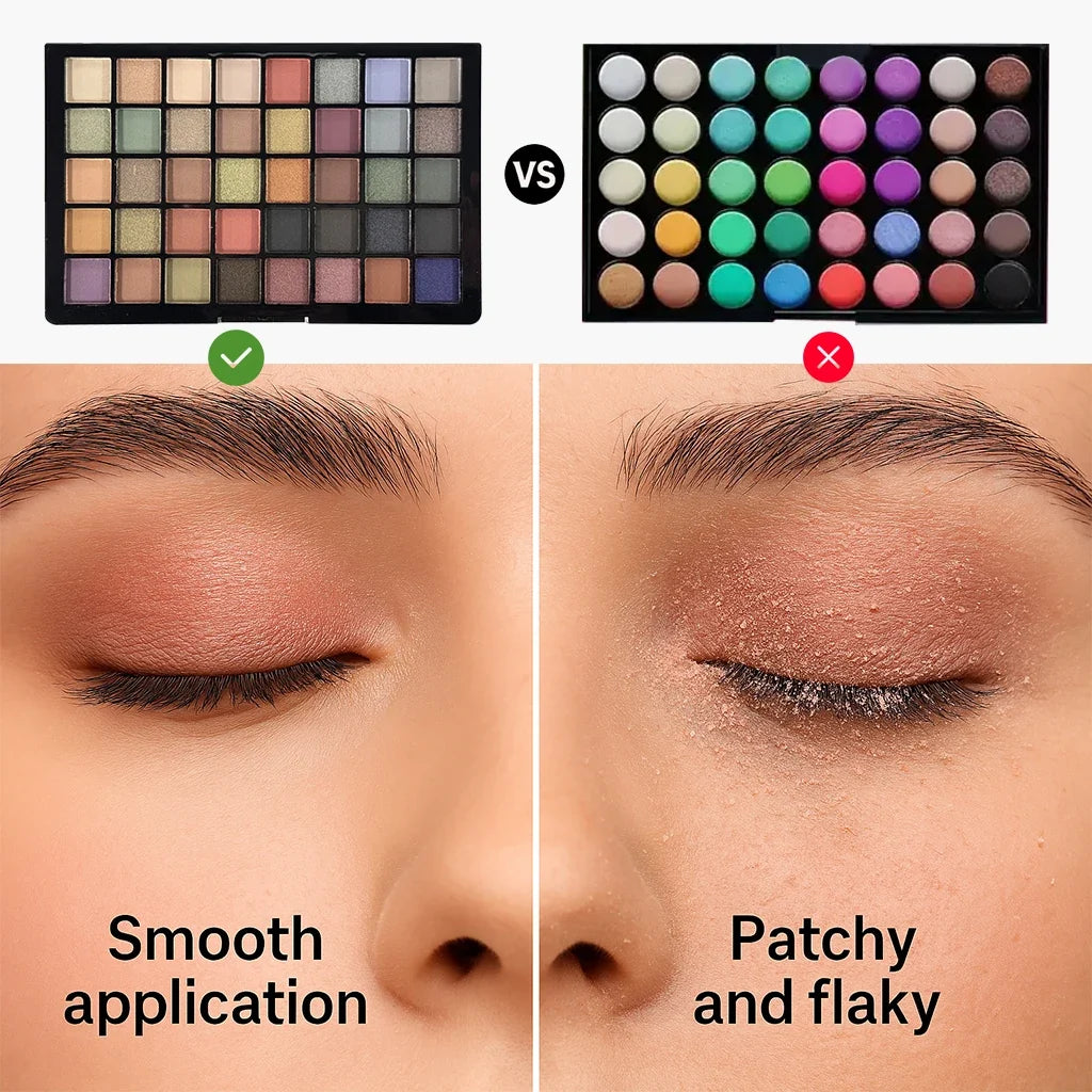TLM 40 Colors Eye Makeup Nude Eye Shadow Palette Glitter Matte Pigmented Powder Pressed Eyeshadow Cosmetic