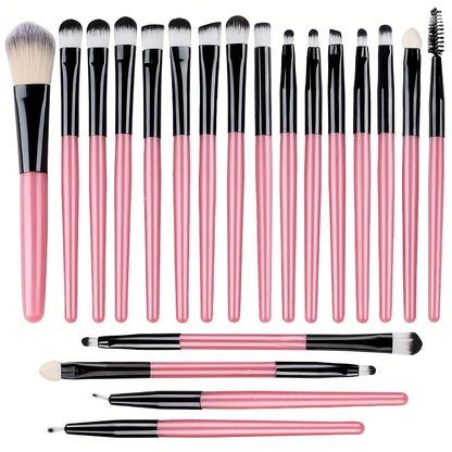 20pcs Eye Makeup Brush Set Portable Soft Makeup Brushes Beauty Tools Foundation Eyeshadow Eyeliner Brush Multi-function Beginner
