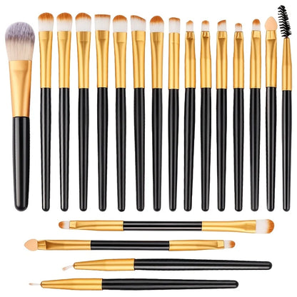 20pcs Eye Makeup Brush Set Portable Soft Makeup Brushes Beauty Tools Foundation Eyeshadow Eyeliner Brush Multi-function Beginner